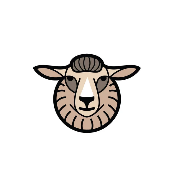 Drawing head of sheep — Stock Vector