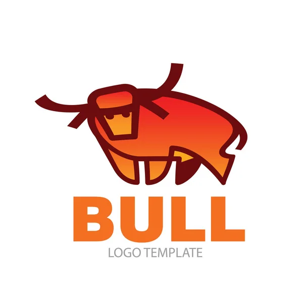 Dibujo estilizado de stand bull — Vector de stock