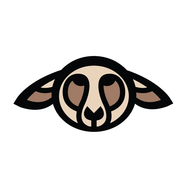 Çizim koyun başkanı — Stok Vektör