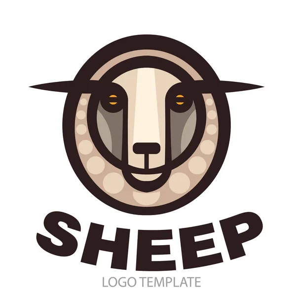 Tekening hoofd van schapen — Stockvector