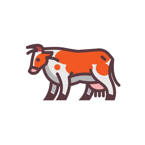 Stylized drawing of cow — Stock Vector