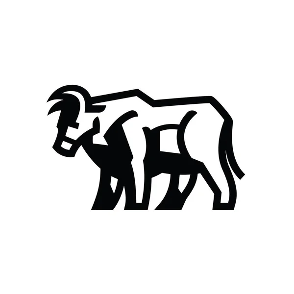Dessin stylisé de taureau — Image vectorielle