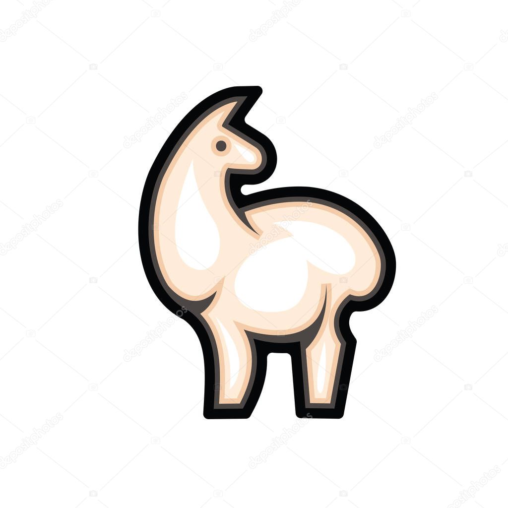 Fluffy and gentle light alpaca