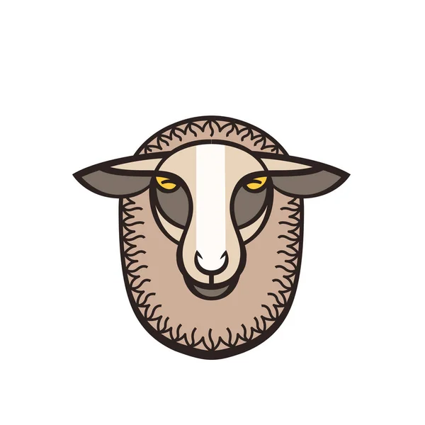 Cabeça de desenho de ovelhas —  Vetores de Stock