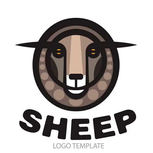 Tête de dessin de mouton — Image vectorielle