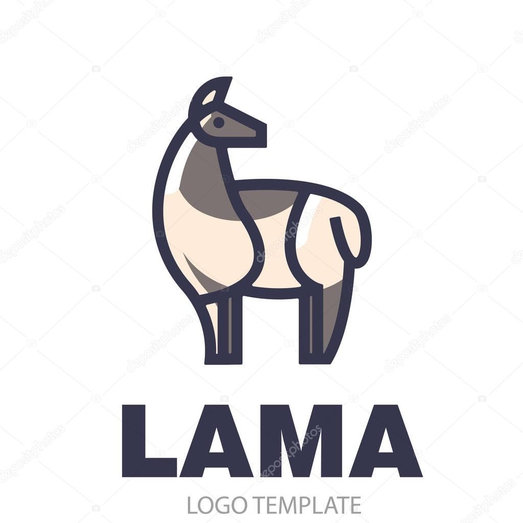 Stylized drawing of llama