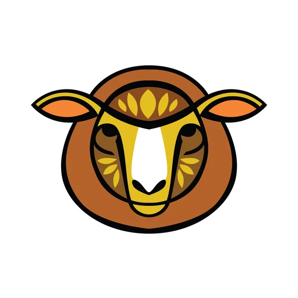 Drawing head of sheep — Stock Vector