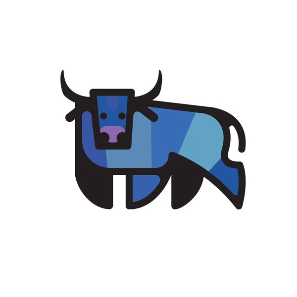 Dibujo estilizado de stand bull — Vector de stock