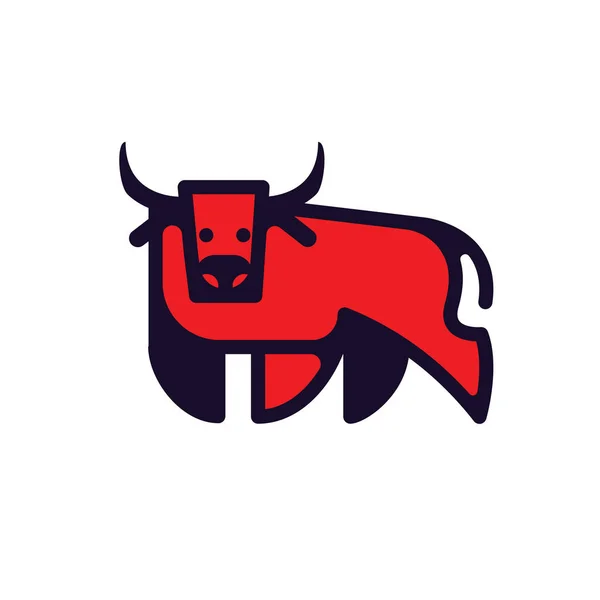 Dibujo estilizado de stand bull — Archivo Imágenes Vectoriales