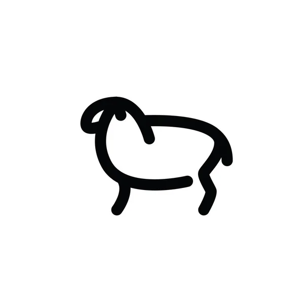 Desenho preto e branco de ovelhas —  Vetores de Stock