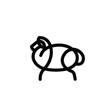 Lineer çizim koyun veya ram stilize