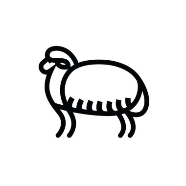 Stilize lineer koyun çizim