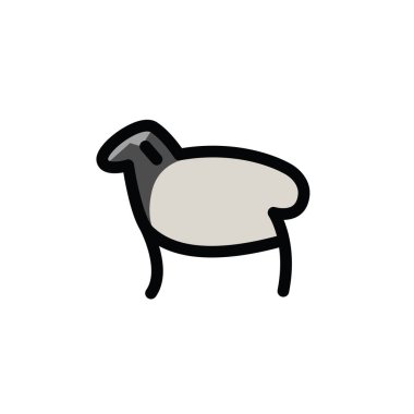 Lineer çizim koyun veya ram stilize