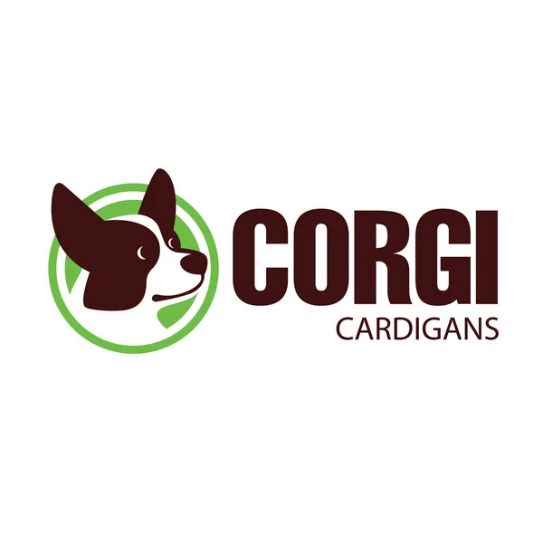 Testa di cane di razza Corgi gallese — Vettoriale Stock