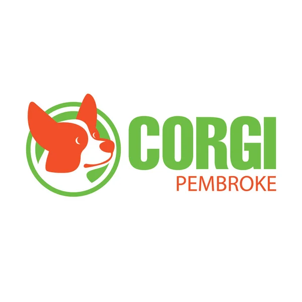 Cabeça de cão da raça Corgi galês — Vetor de Stock