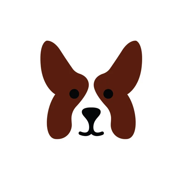 A Welsh Corgi tenyészt kutya vezetője — Stock Vector