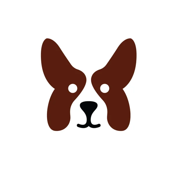 Tête de chien de race Corgi galloise — Image vectorielle