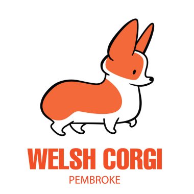 Sevimli çizgi Galce Corgi çizim