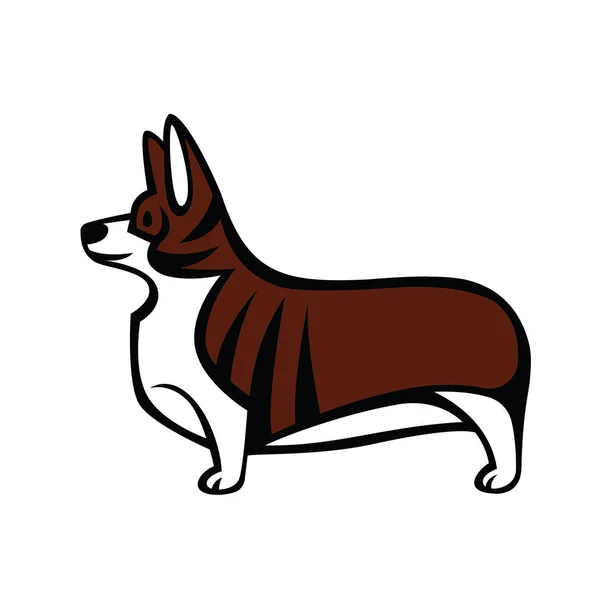 Galés Corgi de perfil — Vector de stock