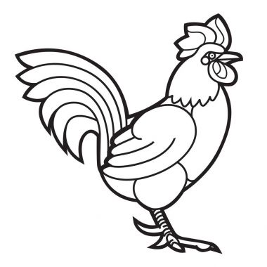 Dekoratif vektör horoz