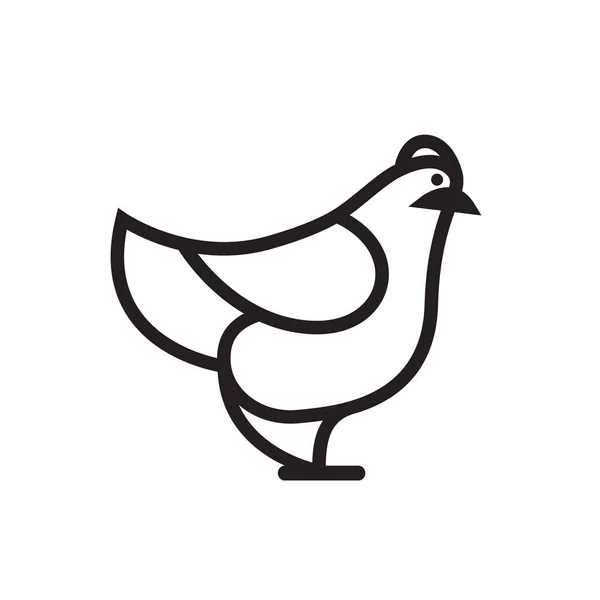 Kurczaka lub kogut wektor ikona — Wektor stockowy