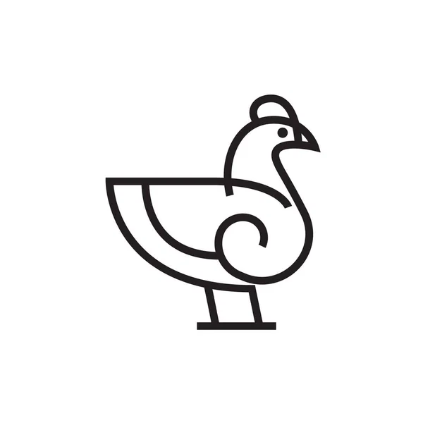 Chicken or Rooster vector icon — Stock Vector