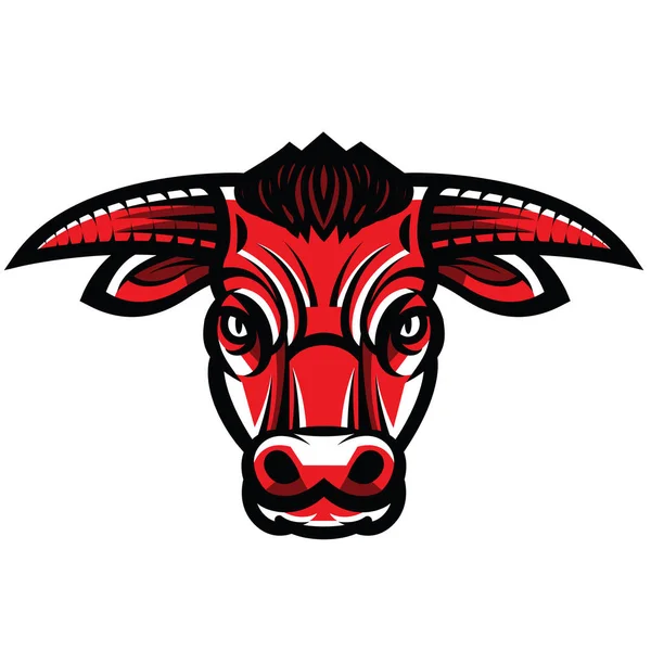 Kırmızı güçlü boynuzlu bull başkanı