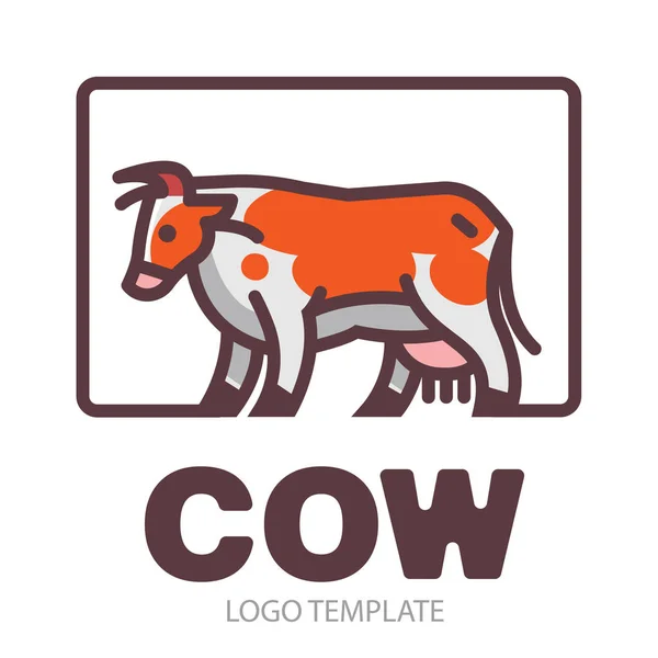 Stylized drawing of cow — Stock Vector