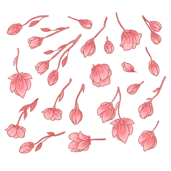 ピンクの桜の花 — ストックベクタ