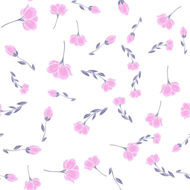 Sakura desen beyaz arka plan üzerinde