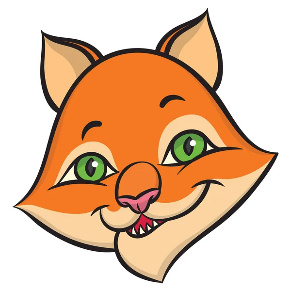 Cabeza de gato estilo de dibujos animados — Vector de stock