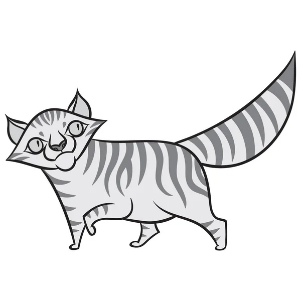 Dibujos animados tabby cat — Vector de stock