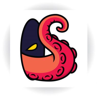 Tentacle protrudes from black hole clipart