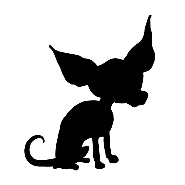 Silhouette di un Chihuahua — Vettoriale Stock