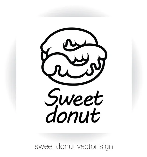 Donut glacé doux sous forme de lettre S — Image vectorielle