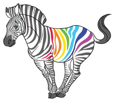 rainbow çizgili şirin doğal zebra