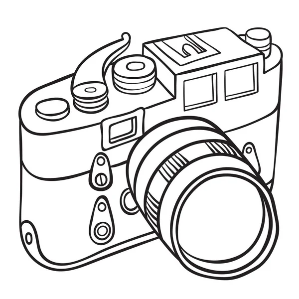 Caméra dessinée à la main — Image vectorielle