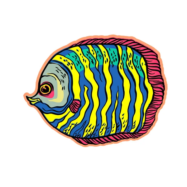 Poisson de mer tropical brillant — Image vectorielle