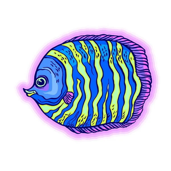 Bright tropical sea fish — Stock Vector