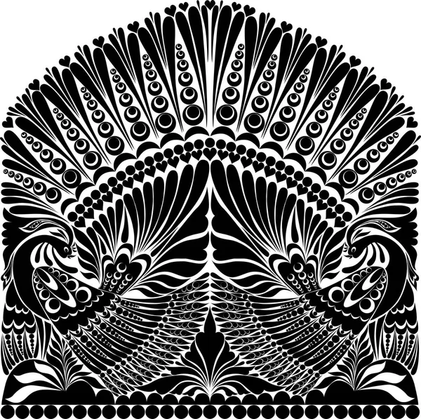 kuş ile Rus süs vektör