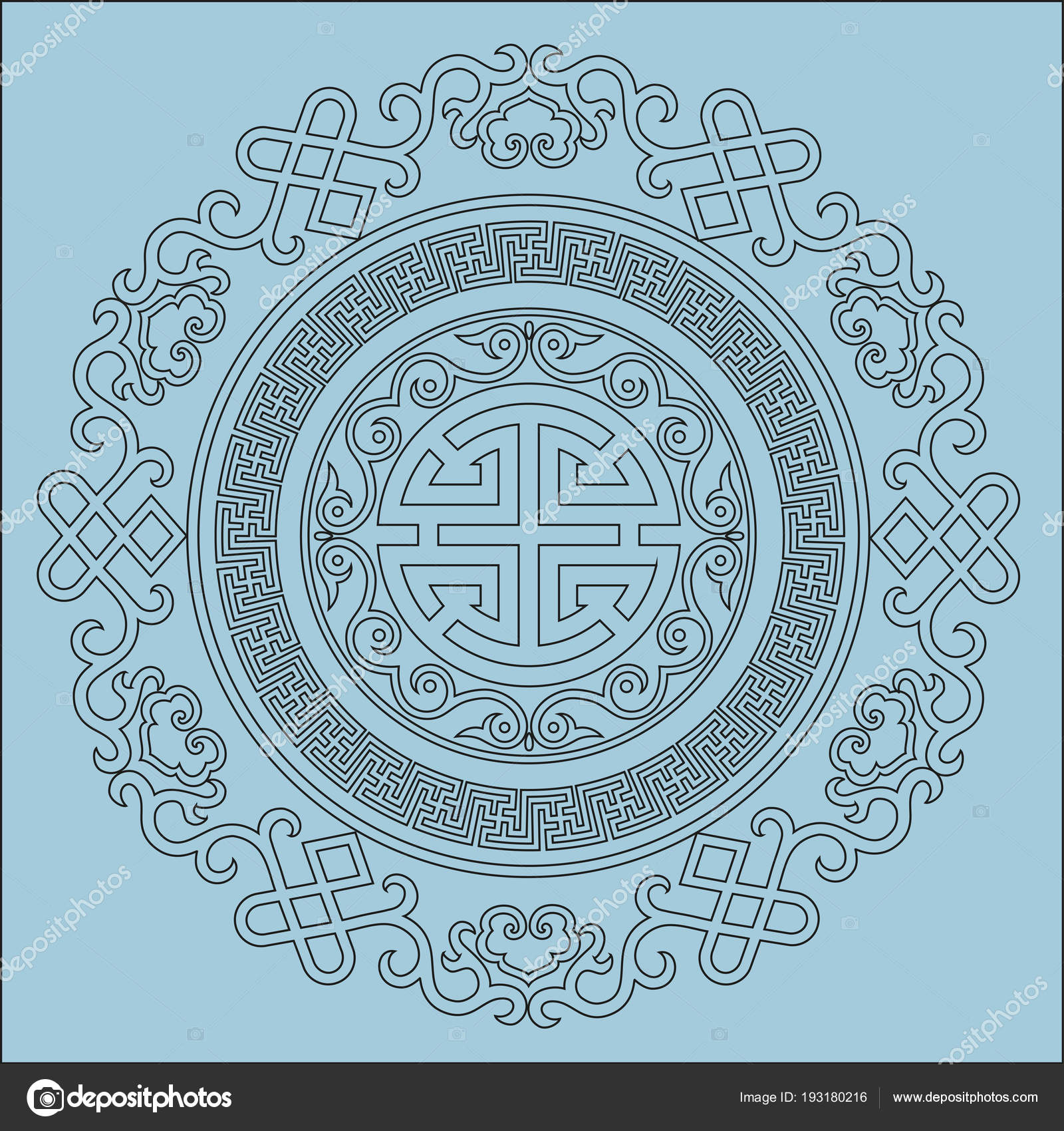 Chinese traditional art patterns 15060404 Vector Art at Vecteezy