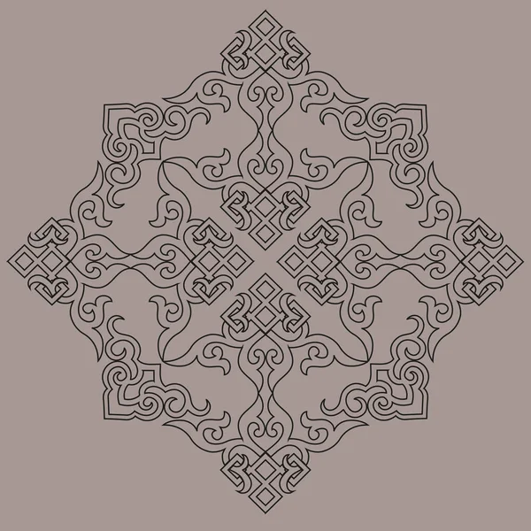 vektör oryantal Çince süsleme Asya geleneksel desen çiçek vintage öğe siluet süsleme Orta Asya aplike iş t-shirt Moğol süsleme için kesti. Lazer kesim