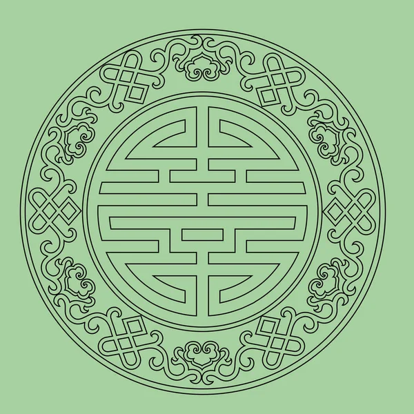 vektör oryantal Çince süsleme Asya geleneksel desen çiçek vintage öğe siluet süsleme Orta Asya aplike iş t-shirt Moğol süsleme için kesti. Lazer kesim