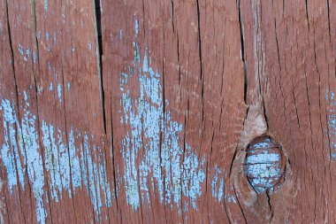Eski ahşap arka plan ağaç eski boya artıkları parçaları kalıntıları ile. Doku eski ağaç bir kurulu ile boya, antika arka plan boya soyulmuştu. eski mavi kurulu ile kırık boya, vintage, woo