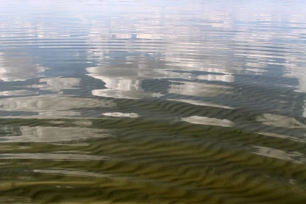 Пісок Пляжі Під Водою Сонячне Світло Піску Літні Подорожі — стокове фото