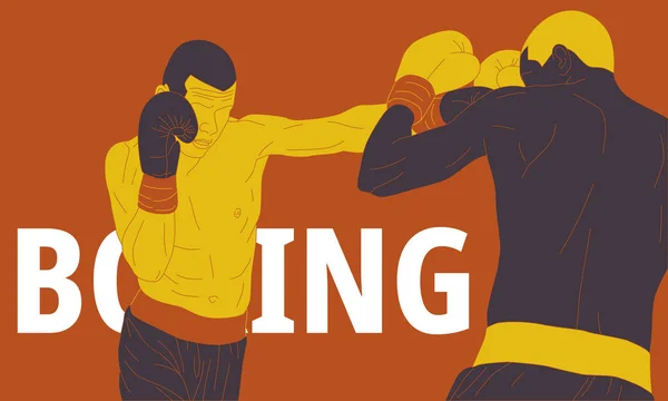 Ilustración Del Jugador Boxeo Acción Fondo Aislado — Archivo Imágenes Vectoriales