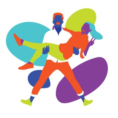 Yazın mutlu genç erkekler ve kadınlar