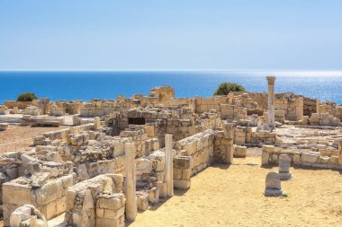 Limasol Bölgesi. Kıbrıs. Antik Kourion kalıntıları.
