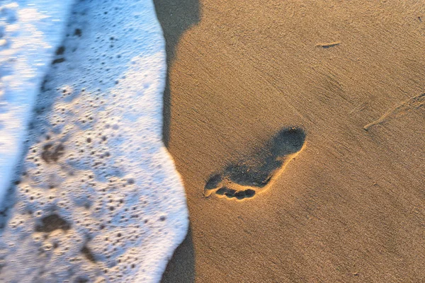 Footprint on the beach. — Stock Photo, Image