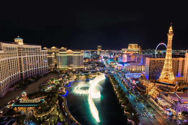 Vista aérea de Las Vegas Strip à noite — Fotografia de Stock